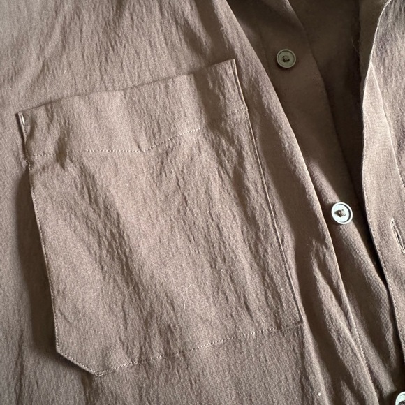 Lululemon brown button up shirt - Picture 3 of 13